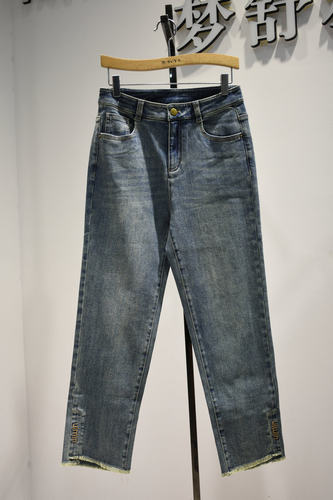 品牌折扣女裤2026春季70351035专柜新品高腰时尚修身直筒牛仔复古