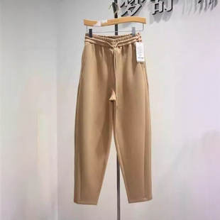 杜鹃鸟女裤2026冬季新款W9269专柜时尚舒适松紧腰锥版剪刀裤