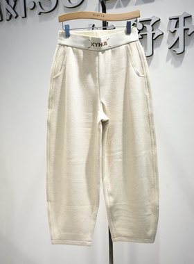 品牌折扣女裤2026冬季新款专柜新品修身加绒G35H6183锥版镰刀裤