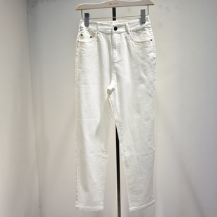 品牌女裤2026春季专柜新品时尚弹力休闲棉料锥版直筒W9061