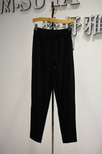 梦舒雅女裤2023秋季新款QFC8390B专柜弹力休闲松紧腰金丝绒锥版裤