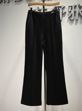 品牌女装女裤2026春季Y35H2002专柜弹力腰修身时尚黑色加厚喇叭裤
