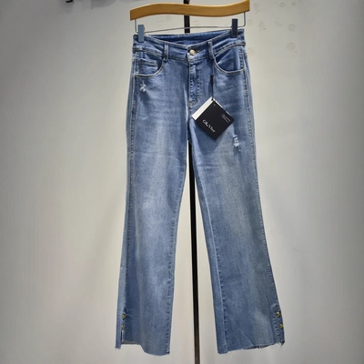 品牌女装女裤2026春季63326专柜弹力修身时尚休闲喇叭牛仔裤