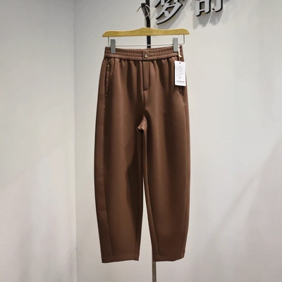 杜鹃鸟女裤2026春季新款9289专柜时尚舒适松紧腰锥版镰刀裤