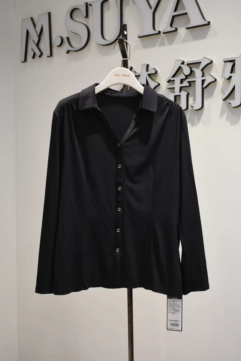 品牌女装女装2026春夏新款专柜新品上衣61180001时尚职业垂感衬衣