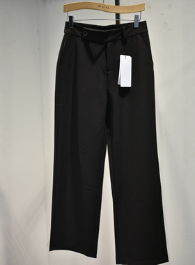 品牌女裤2026春季专柜新品舒适时尚显瘦弹力腰垂感阔腿裤YM11369