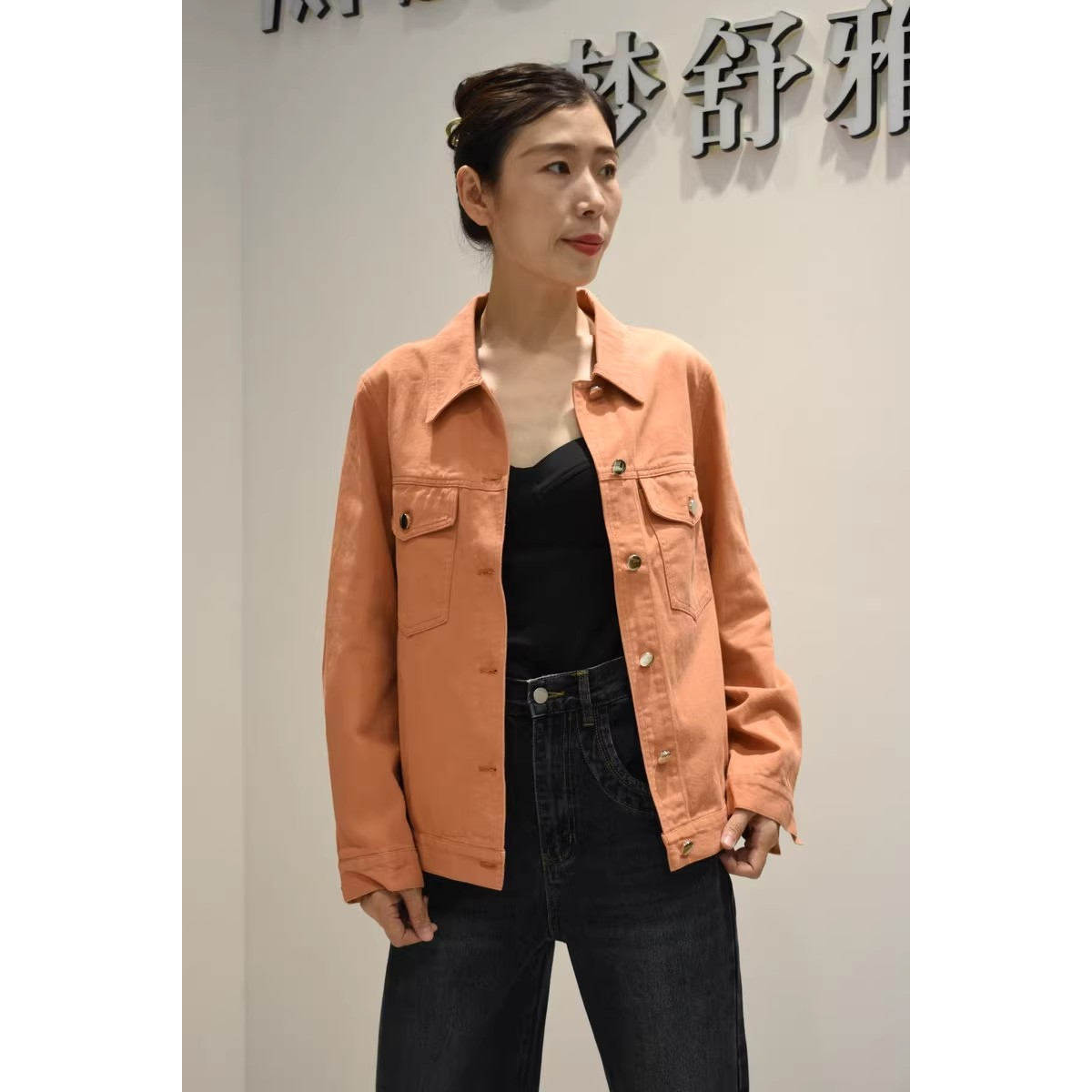 梦舒雅女装2026春季新款62182056专柜时尚舒适休闲弹力短外套