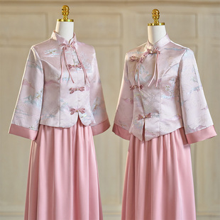 伴娘服中式2026新款国风高级感绝美礼服小个子毕业姐妹裙伴娘团女