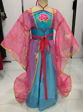 李玉刚贵妃醉酒同款古装唐风汉服反串舞蹈服儿童古装弹古筝演出服