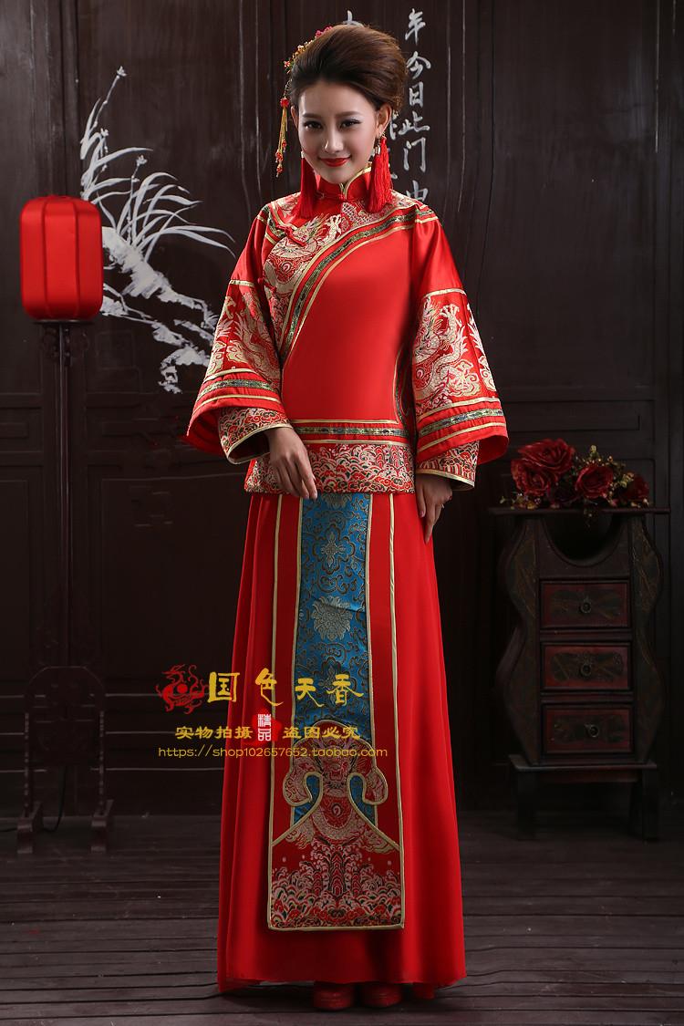 结婚冬季敬酒复古风秀禾服新娘