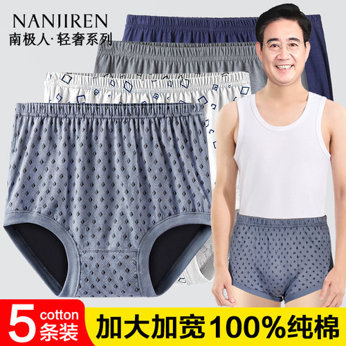 南极人爸爸男款纯棉全棉三角裤头