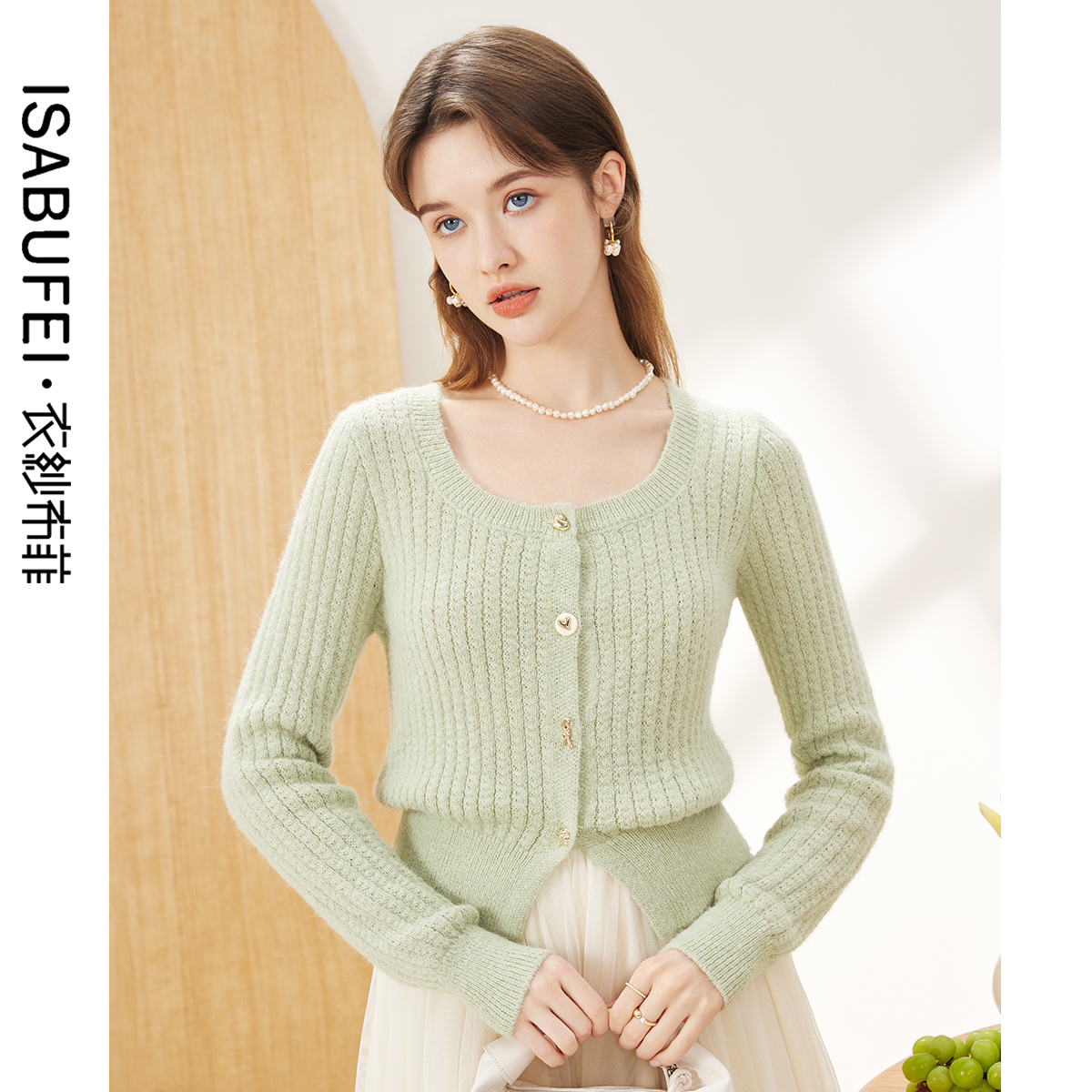 温柔风马海毛修身毛衣修身版型