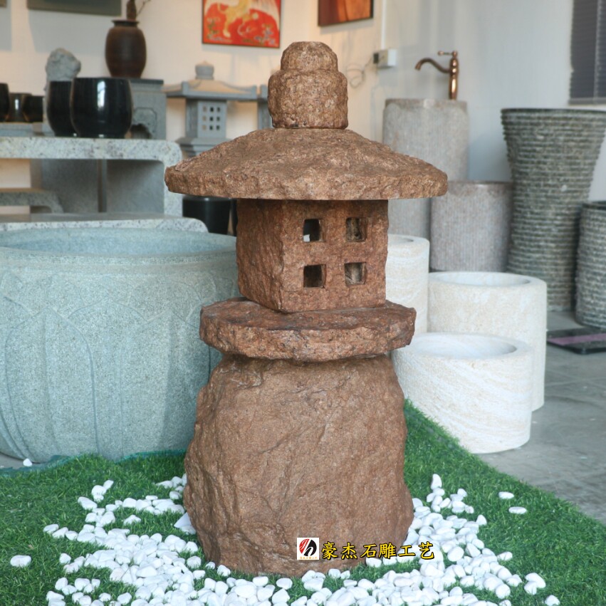 仿古复古日式石灯笼雕装饰品