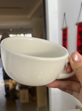 出口美国Tuxton马克杯日式简约风陶瓷咖啡杯拿铁拉花杯下午茶燕麦