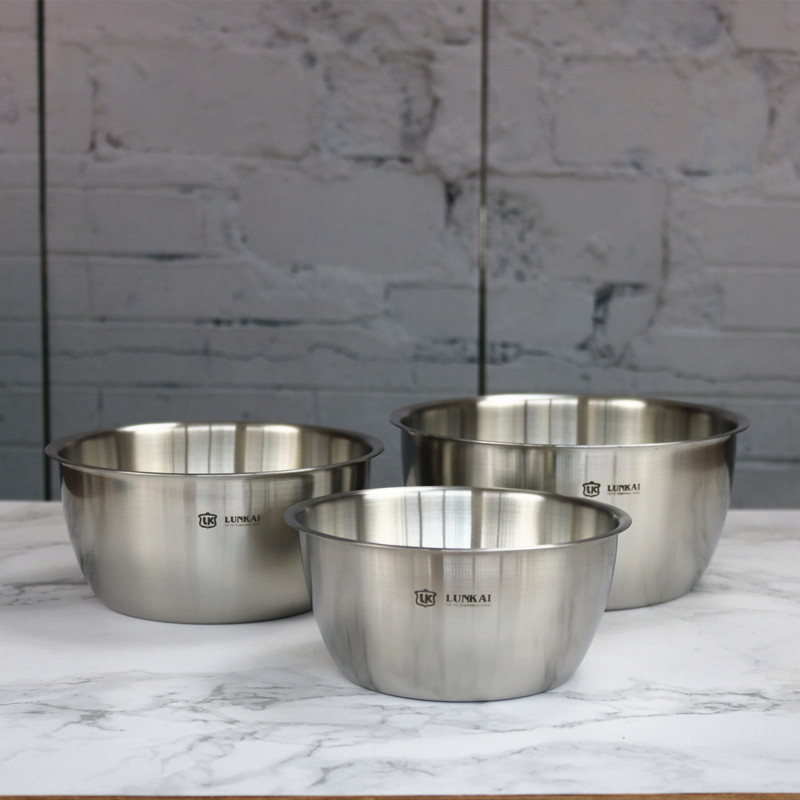 烘焙碗不锈钢单层碗三件套打蛋碗
