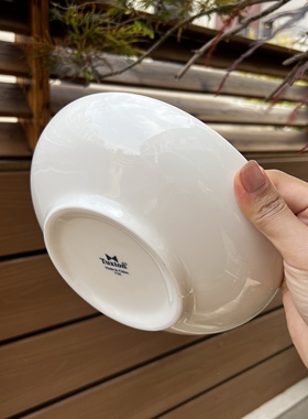 代购美国Tuxton炒菜盘子8英寸陶瓷深盘汤菜盘炒面盘沙拉碗面碗