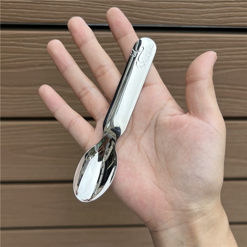 儿童勺304不锈钢饭勺宝宝学吃饭勺子短柄婴幼儿辅食勺便携勺,婴童用品,儿童勺,淘宝优惠券,粉丝福利购,淘宝优惠卷