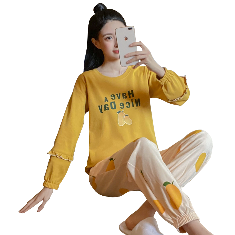 睡衣女款秋季2022年新款长袖纯棉