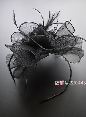 手工宴会羽毛婚纱礼服表演发饰