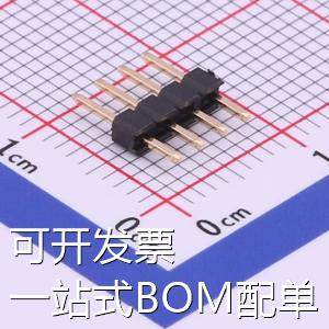 X4611WV-04I-C28D40 排针 2mm 1x4P 直插 方针 高U镀金抗氧化 存