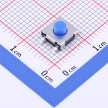 TSE006A4318A轻触开关 6.4*6.55*4.3H-J 180gf硅胶蓝钮贴片