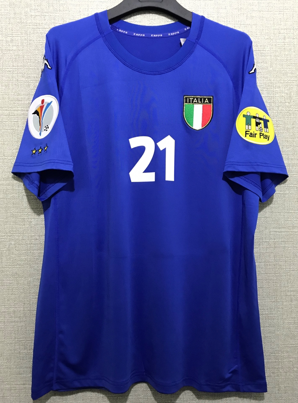 2000欧洲杯多少人想要买意大利主场20号托蒂3号马尔蒂尼经典球服