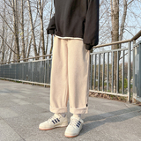 D201*DM92-P40现货港风灯芯绒秋装男款松紧腰纯色休闲裤运动裤，女装休闲裤，电商D321-1
