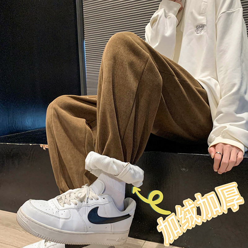 2025冬装宽松休闲束脚加绒加厚松紧腰运动裤卫裤D201-DM182-P60图片