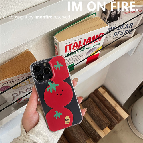 原创韩国ins红色西红柿手机壳