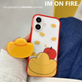 天降金元 宝 卡通可爱马年春节新年 原创 招财金元 宝苹果支架手机壳iPhone16promax17pro15pro14