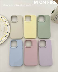 IMONFIRE韩国ins温柔奶油糖果简约纯色高级软糯液态硅胶iPhone13promax14plus17pro适用苹果15pro16手机壳