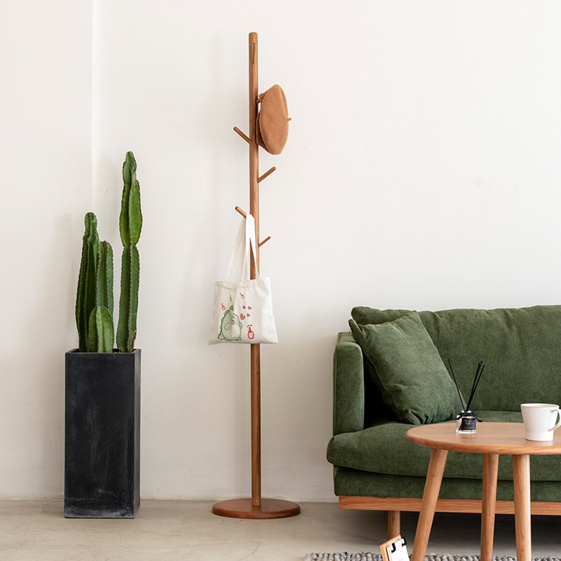 遇木的店整干无分段樱桃木衣帽架