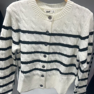 森柔毛衫 森马针织开衫 绞花内搭法式 短款 101725106004 女2025冬季