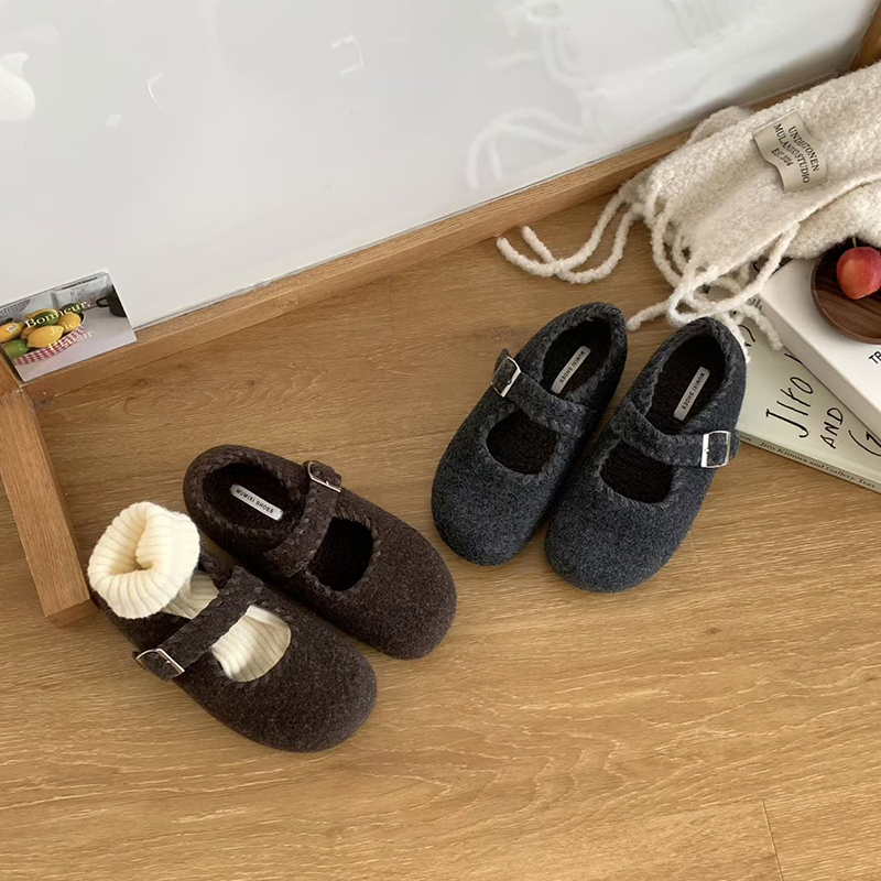 2025秋冬新款玛丽珍勃肯鞋女