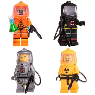 适用于乐高生化危机核工作者辐射防化服实验室研究员积木人仔玩具
