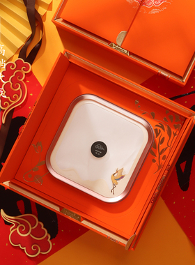 双开门臻品礼盒橙色包装盒子红色通用礼品盒燕窝羊肚菌虫草西洋参