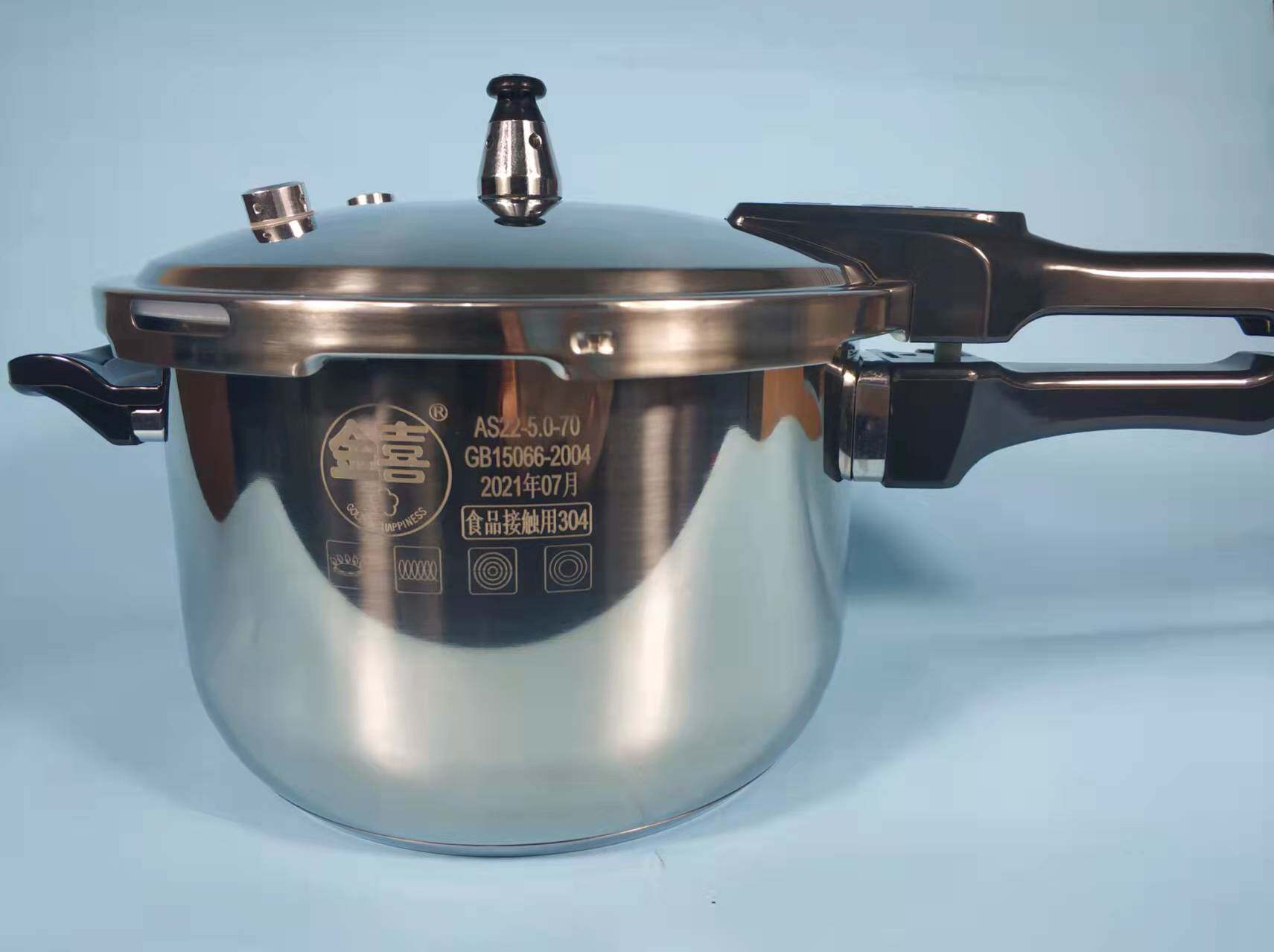 金喜食品级304不锈钢压力锅高压锅加厚安全防爆电磁炉通用