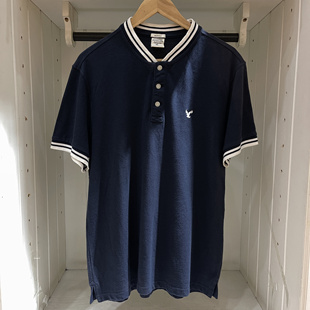 潮牌纯棉半袖 美式 T恤男夏季 简约男士 休闲男上衣～ 小立领Polo衫