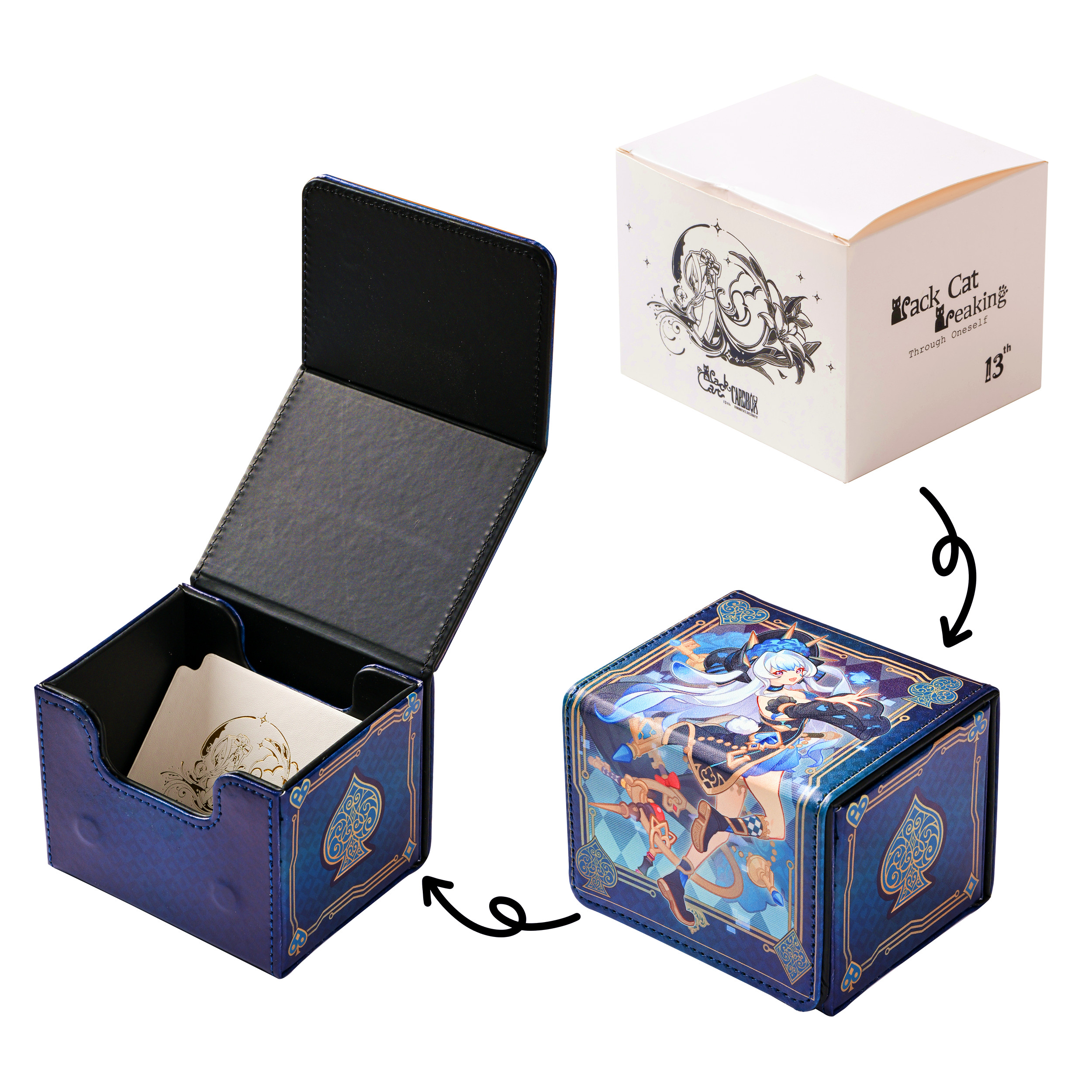 【黑猫卡牌】游戏王-卡盒-码丽丝 三日月兔  皮质卡盒