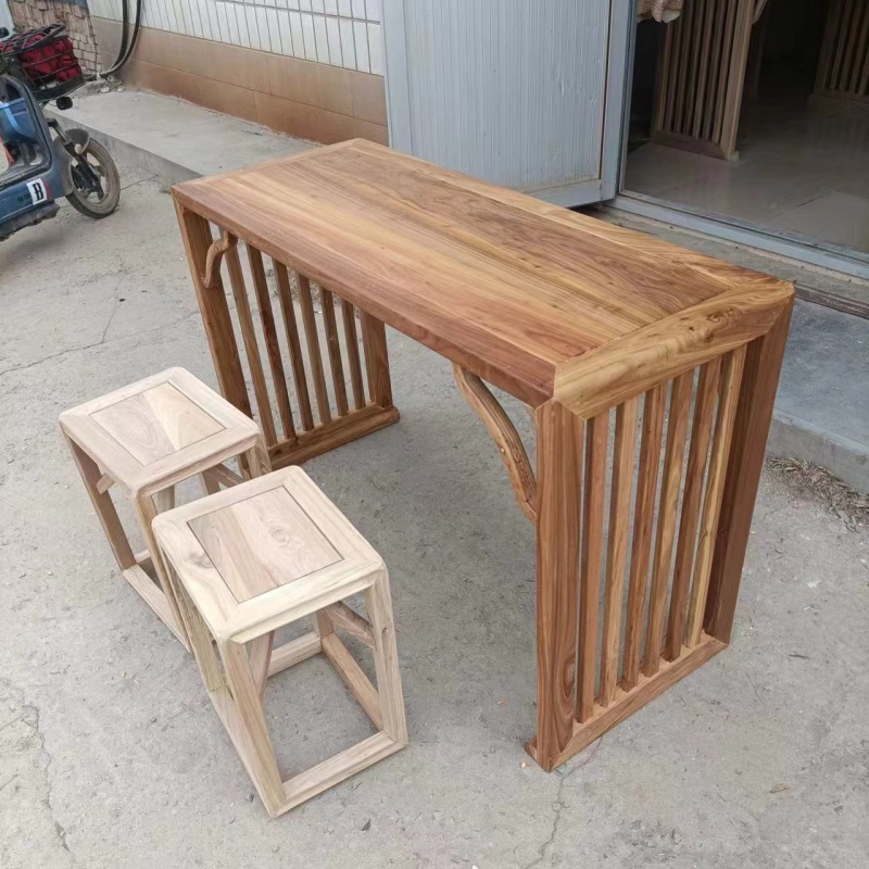 国学桌椅实木书法桌书画桌子中式马鞍桌临摹字画仿古培训班课桌凳