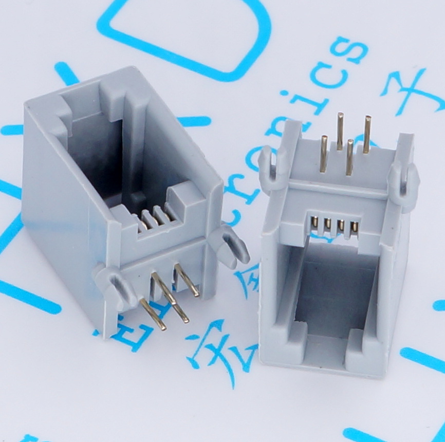 RJ11 »ÒÉ« 4P4 µç»°²å×ù 4P4Cµç»°×ù RJ10µç»°Ä¸×ù PCBÌýͲ²å×ù