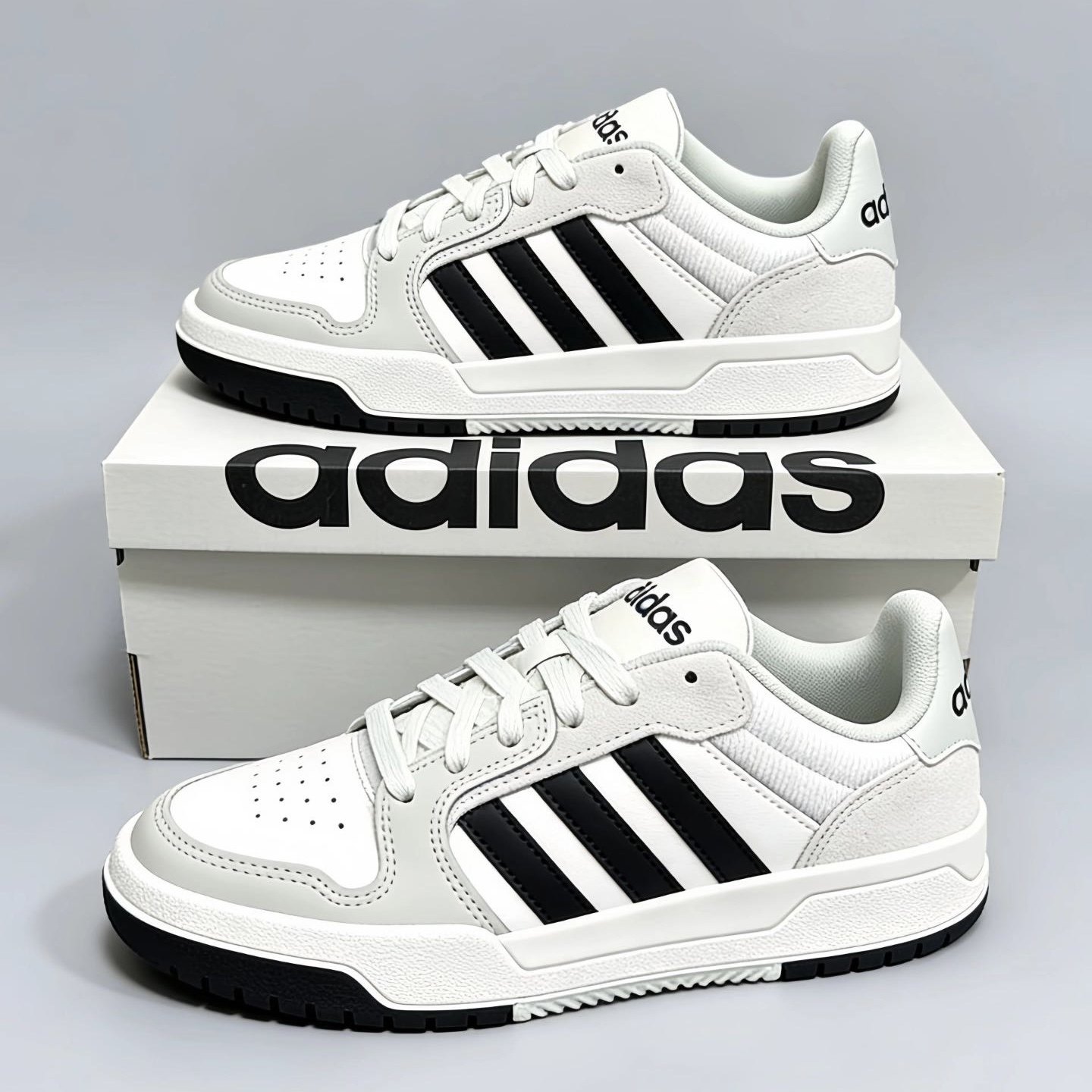 阿迪达斯adidas 男女同款休闲鞋运动鞋低帮板鞋白黑棕JI2546