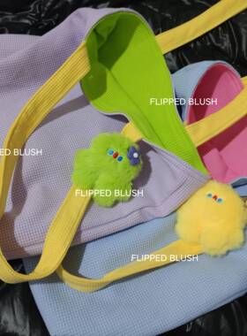 【可定配色】【中号单肩款】送挂件原创新品纯色学生单肩包