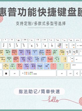 适用惠普星14笔记本TPN-i119 I120 I124 C121功能快捷键盘保护膜
