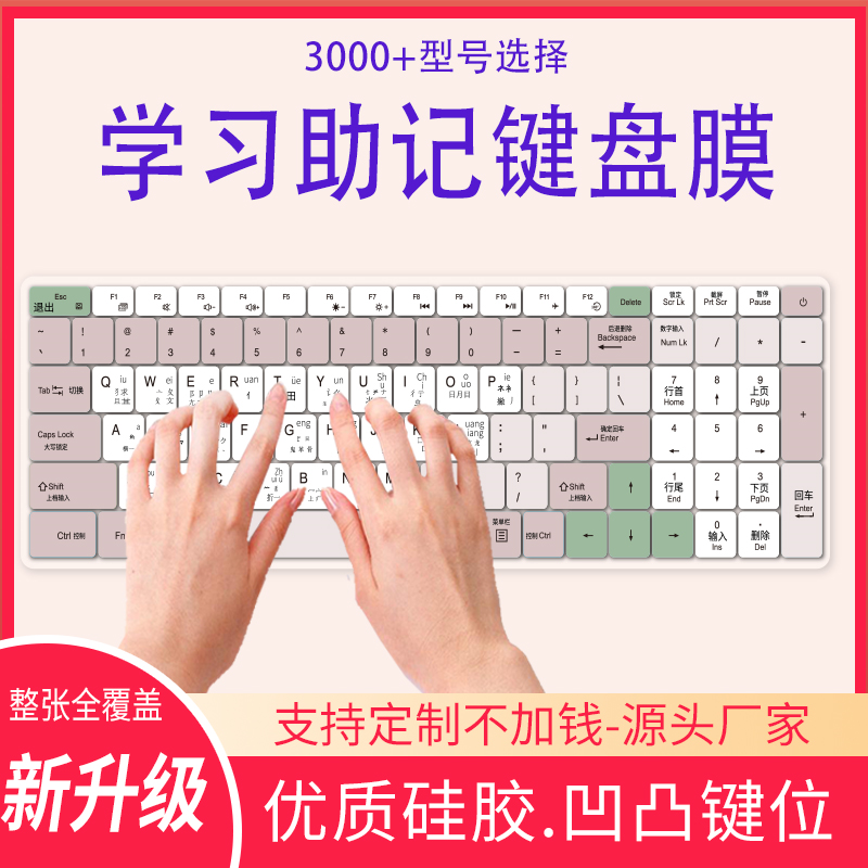 适用MFQBW手提电脑15.6寸PWB笔记本键盘膜NEC五笔注音中文翻译码