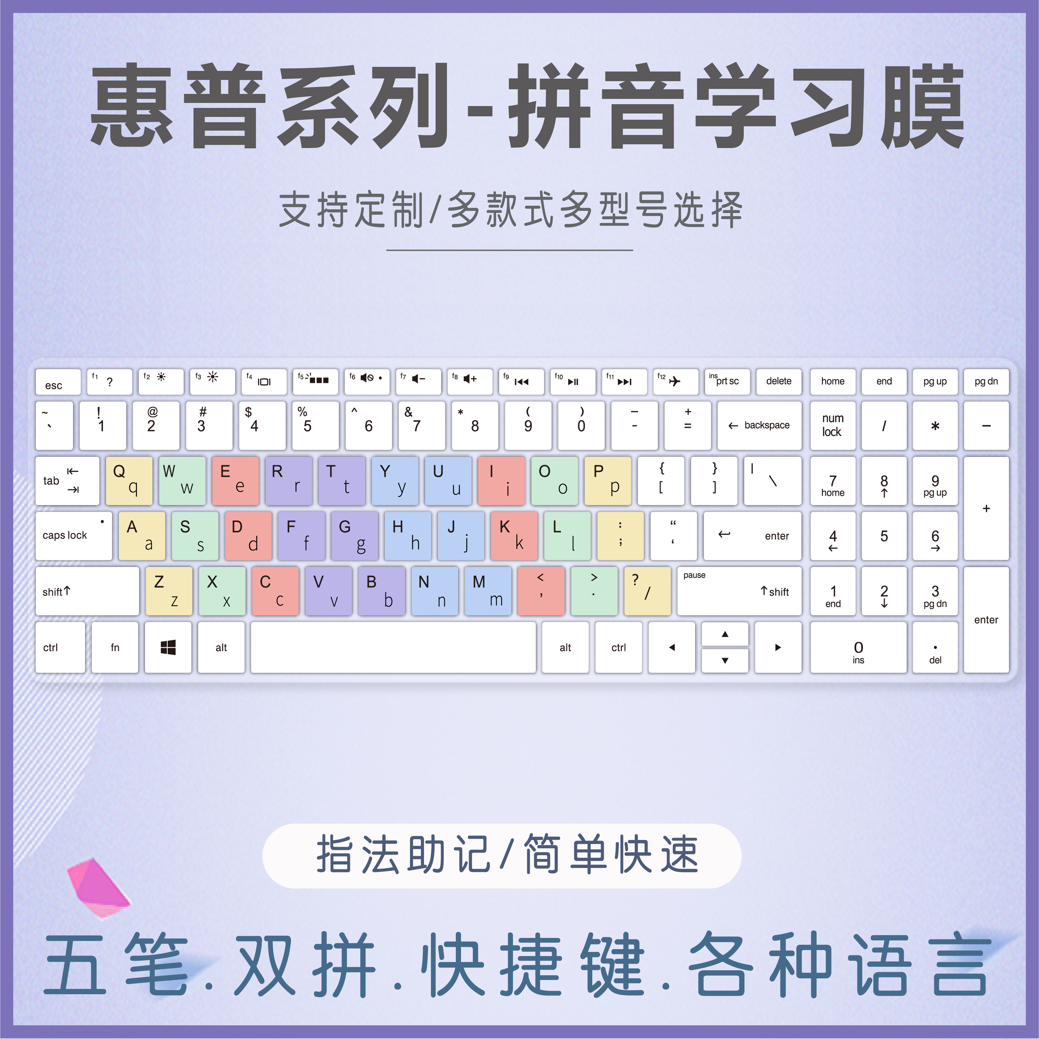 适用惠普ENVY15-as032TU 15.6寸ae119TX笔记本电脑键盘保护膜小写