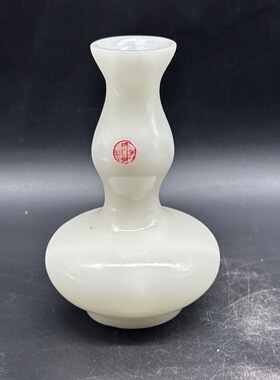 批发仿 白玉花瓶摆件 树脂夜光彩绘花瓶家居办公摆件工艺品