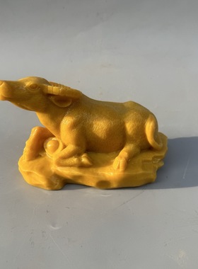 批发仿铜生肖牛摆件 树脂仿寿山石牛家居办公摆件工艺品