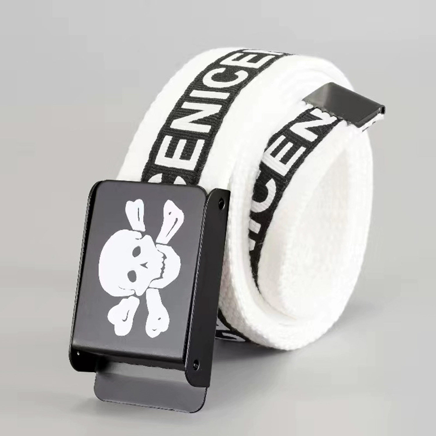 牛仔裤腰带美式复古风皮带设计感小众无孔款裤带男士帆布休闲风潮