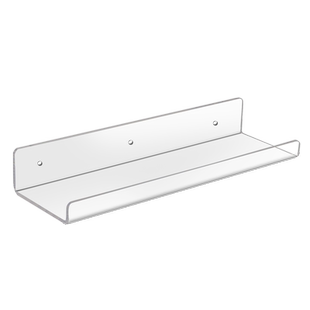 亚克力壁挂置物架浴室卫生间墙上免打孔透明收纳架隔板挡板一字板